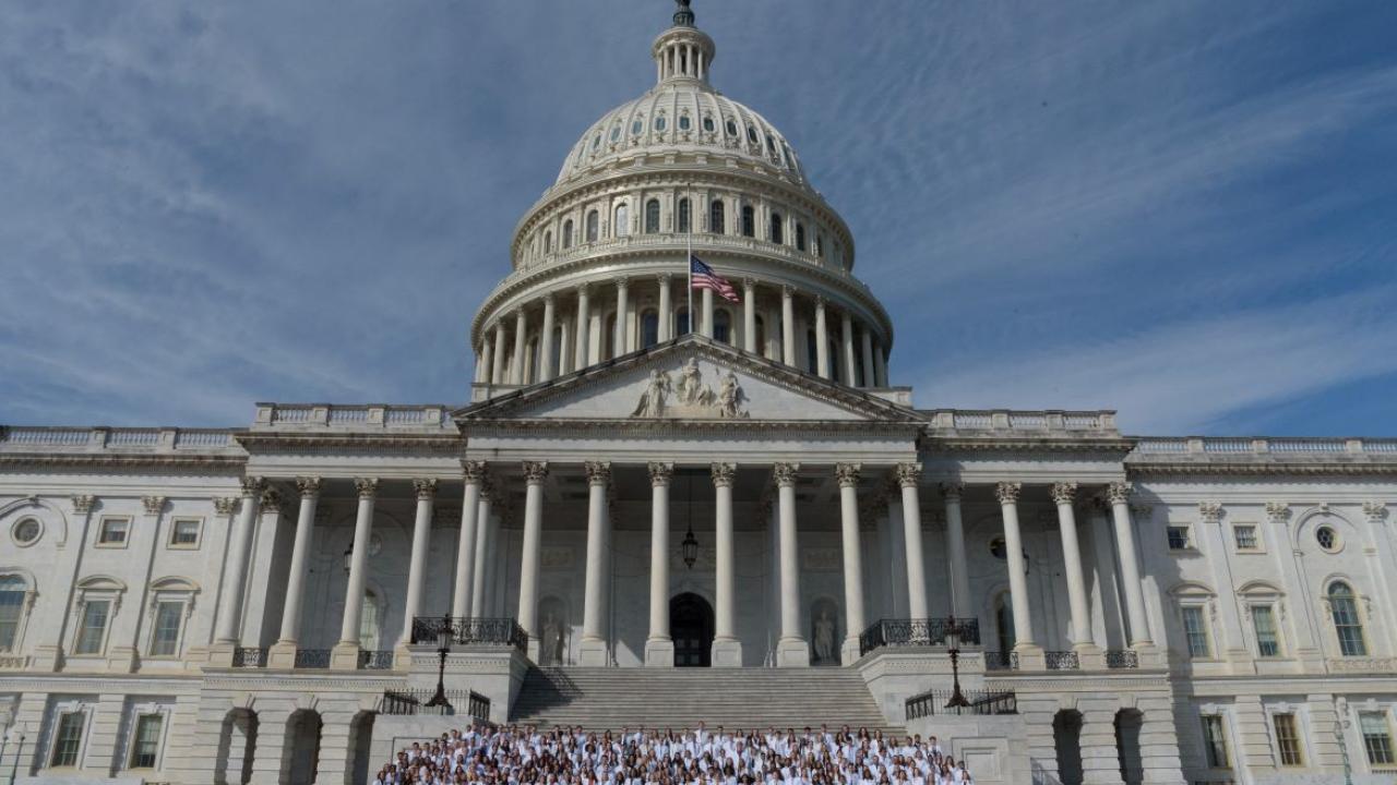 2025 MAC medical students on steps of U.S. Capitol